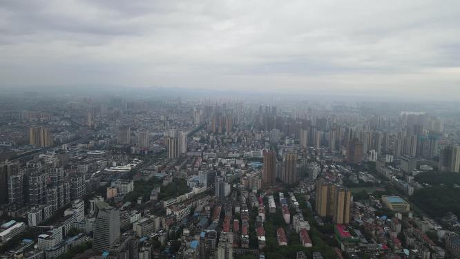 湖南岳阳城市风光交通航拍