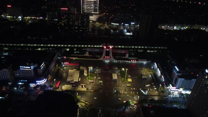 湖南岳阳城市风光交通航拍