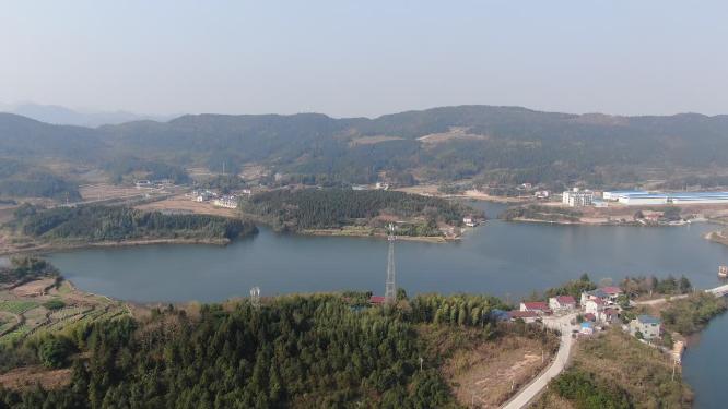 航拍青山绿水大海河山4