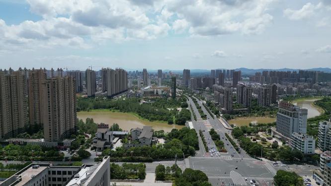 江西吉安城市风光航拍