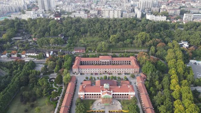 湖北武汉辛亥革命纪念馆航拍