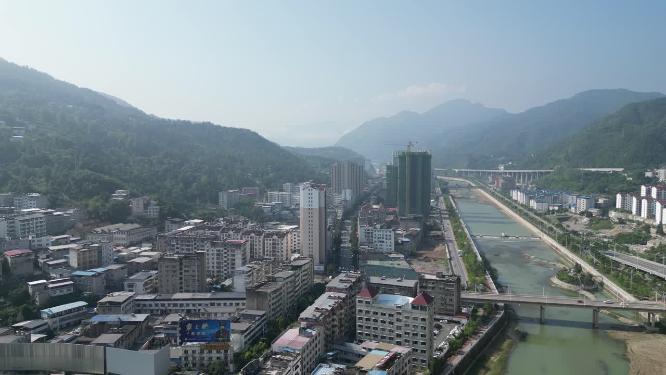 湖北襄阳保康县城市建设航拍