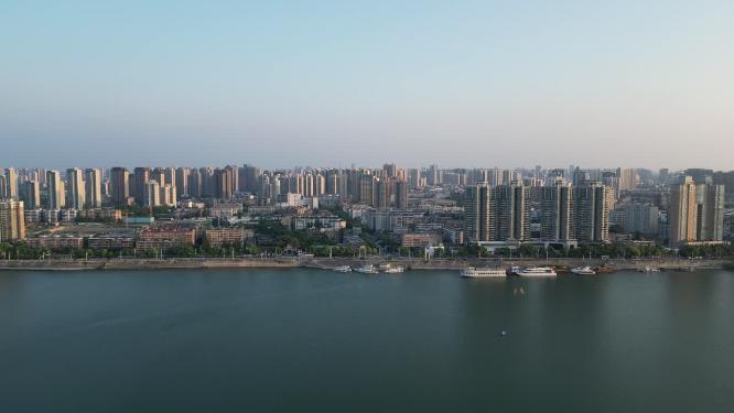 湖北襄阳城市风光航拍