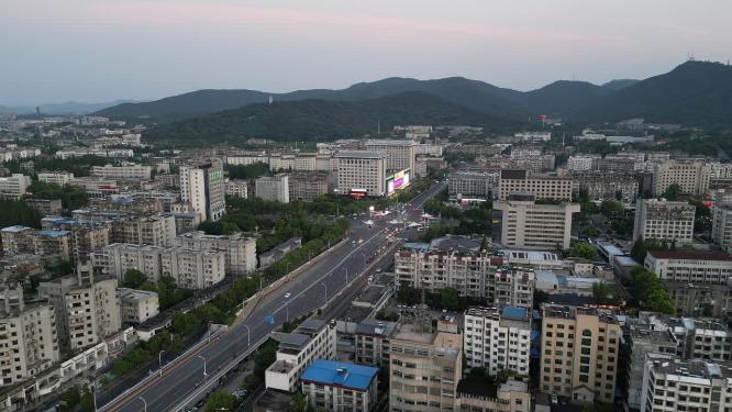 湖北襄阳长虹南路交通航拍