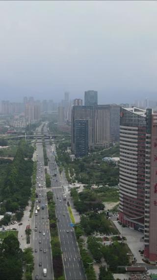福建莆田城市风光竖屏航拍