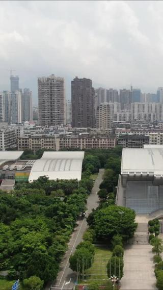 福建莆田城市风光竖屏航拍