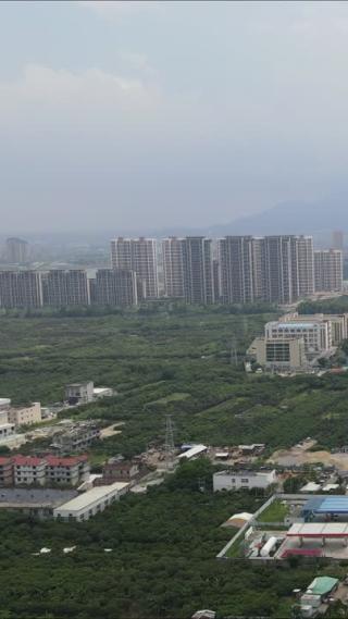福建莆田城市风光竖屏航拍