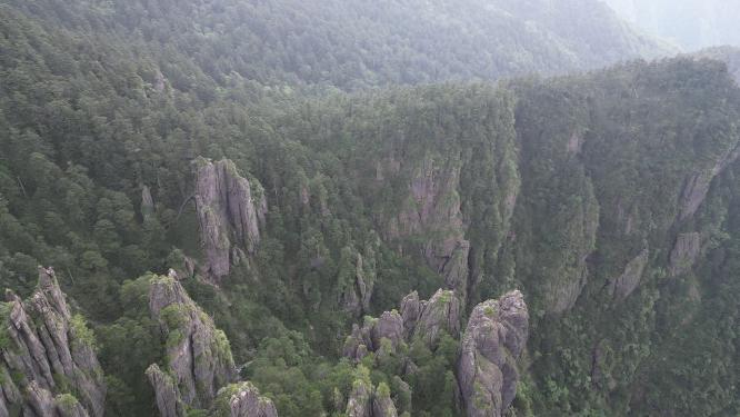大自然奇山山川石头航拍