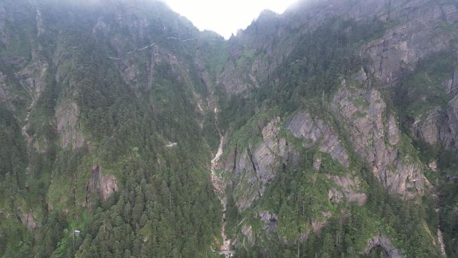 大自然奇山山川石头航拍