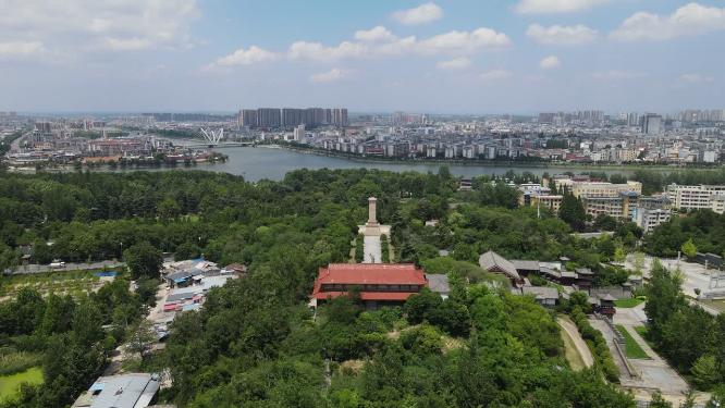 航拍湖北随州烈士纪念馆