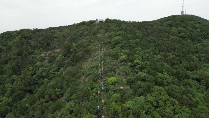 旅游景区观光缆车航拍