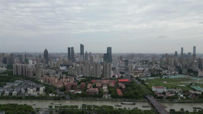 江苏无锡城市全景航拍