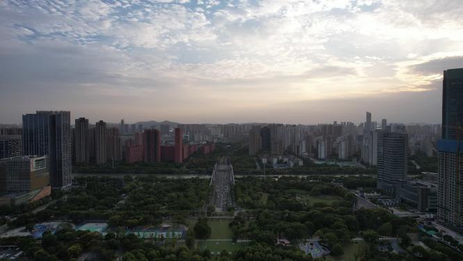 江苏无锡城市全景航拍