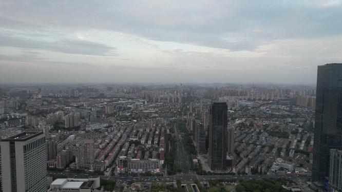 江苏无锡城市全景航拍