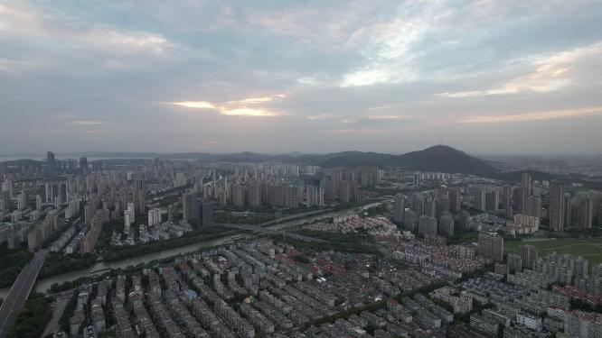 江苏无锡城市全景航拍