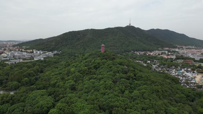 江苏无锡惠山古镇5A景区航拍