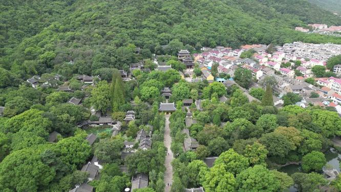 江苏无锡惠山古镇5A景区航拍