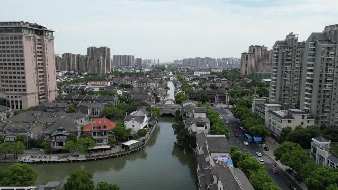 江苏无锡清名桥古运河景区航拍