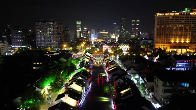 江苏无锡清名桥古运河景区航拍