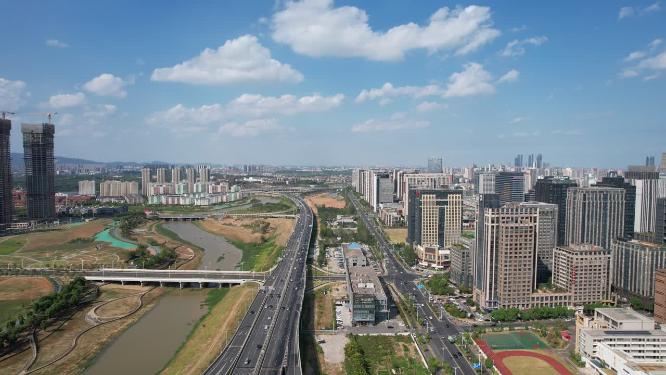江西南昌城市交通航拍