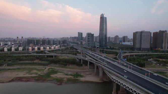 江西南昌城市交通航拍