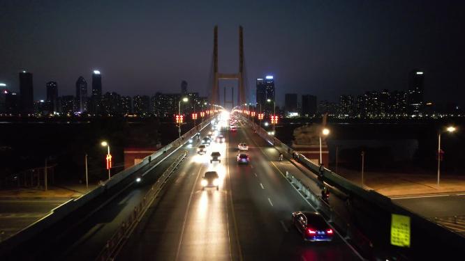 江西南昌城市夜景灯光航拍