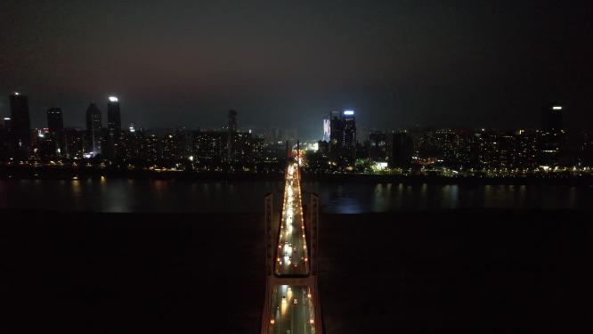 江西南昌城市夜景灯光航拍