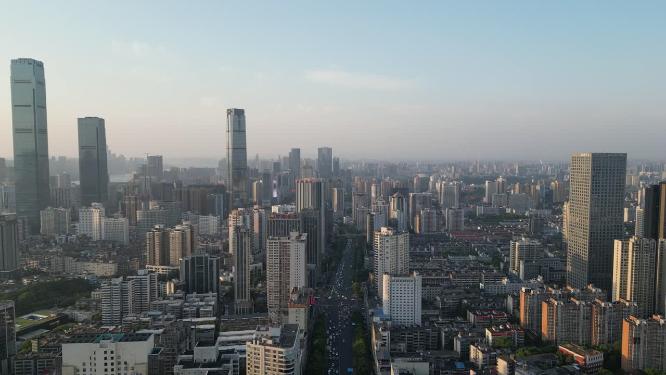 湖南长沙城市建设航拍