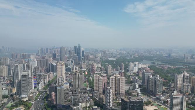 湖南长沙城市建设航拍