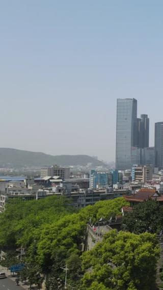 湖南长沙天心阁城市风光竖屏航拍
