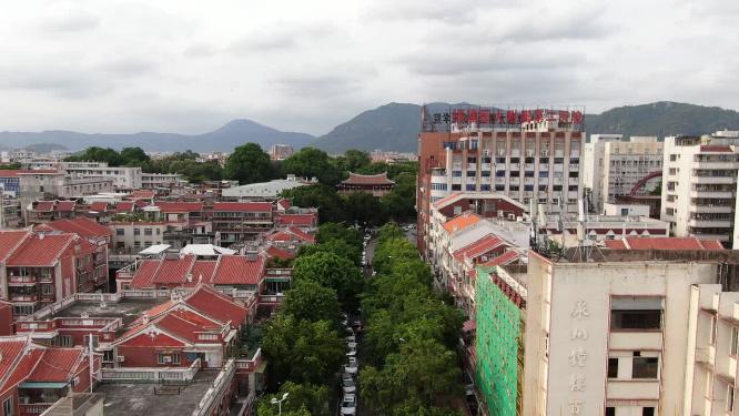 福建泉州古城著名旅游景点航拍