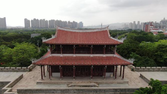 福建泉州古城著名旅游景点航拍