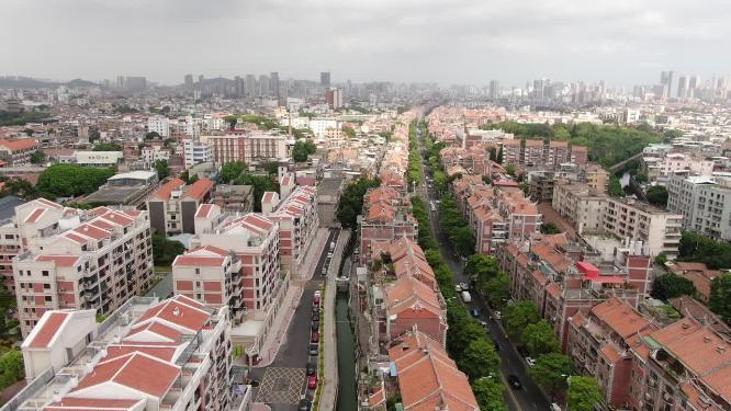 福建泉州古城著名旅游景点航拍