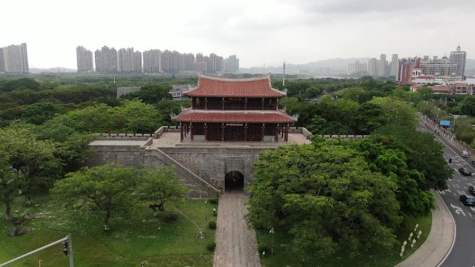 福建泉州古城著名旅游景点航拍