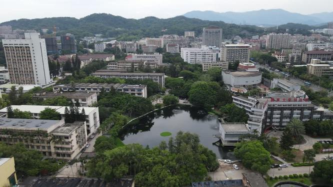 福建福州大学环境航拍