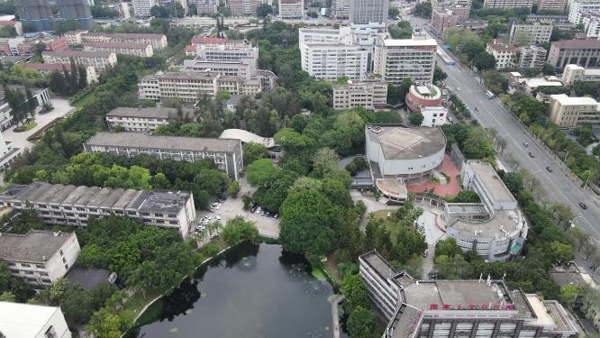 福建福州大学环境航拍