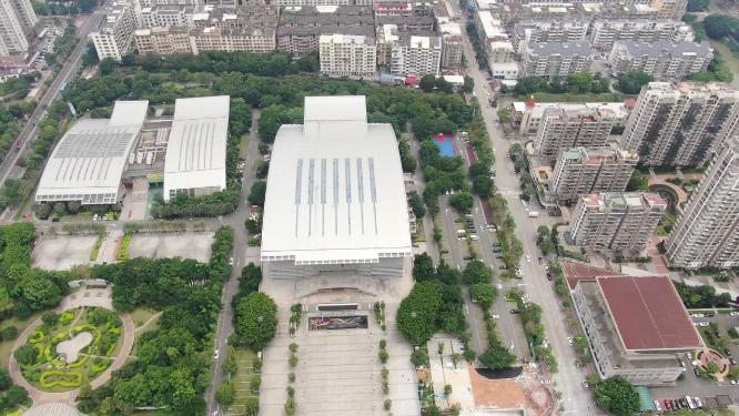 福建莆田体育中心航拍