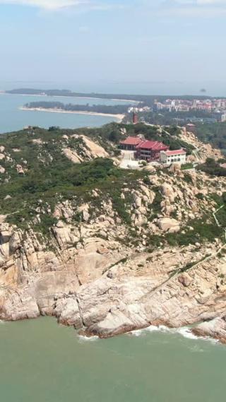 福建莆田湄洲岛竖屏航拍