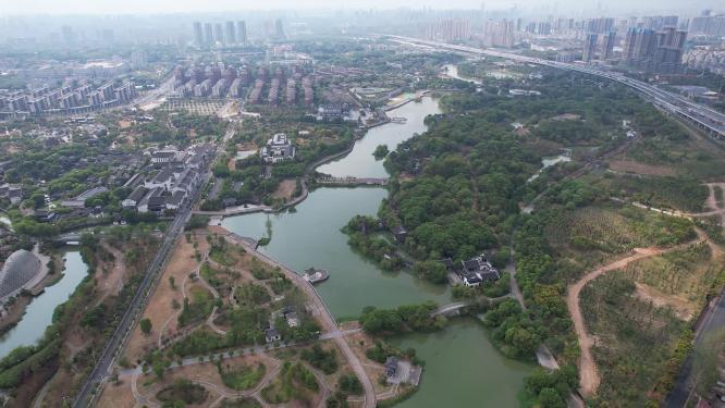 江西南昌象湖公园航拍