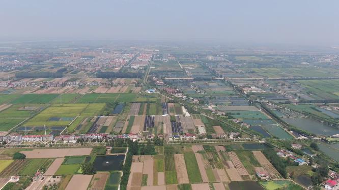 湖南岳阳洞庭湖鱼米之乡航拍