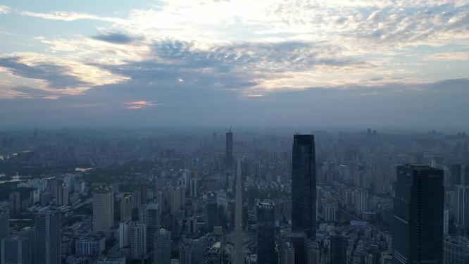 湖南长沙城市风光航拍