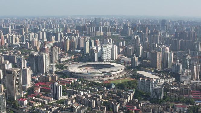 湖南长沙城市风光航拍