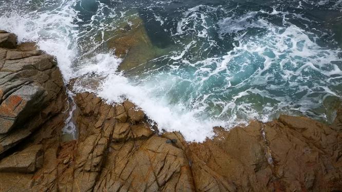 大海海浪沙滩海洋实拍