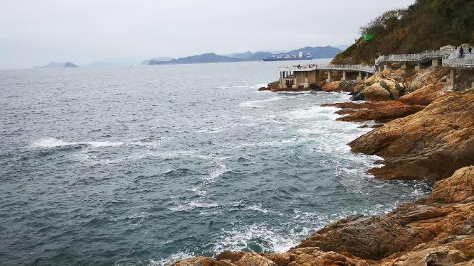 大海海浪沙滩海洋实拍
