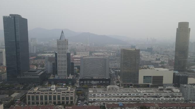 山东济南城市风光航拍