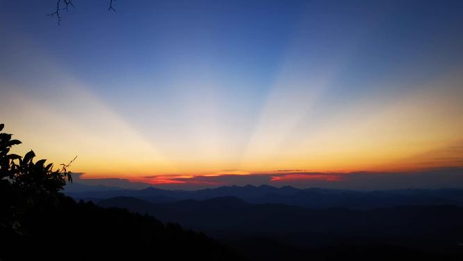 晚霞夕阳火烧云实拍