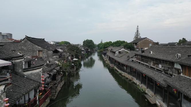 江南水乡西塘古镇航拍