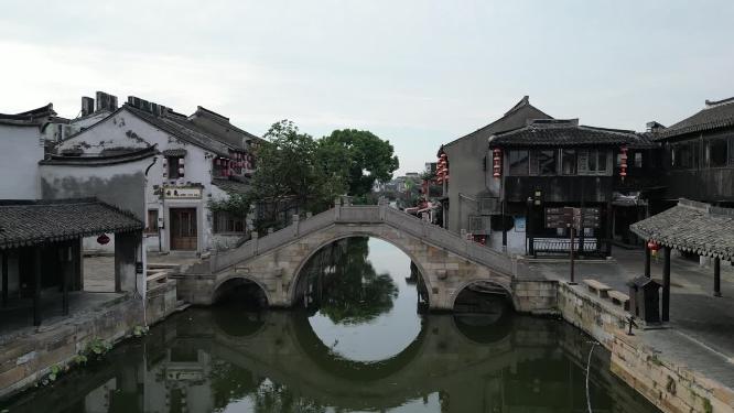 江南水乡西塘古镇航拍