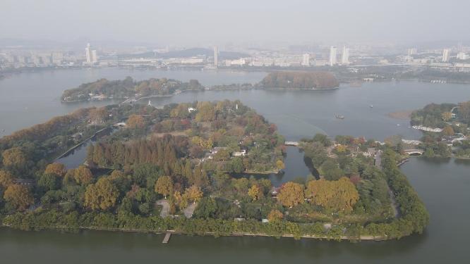 航拍南京玄武湖4A景区