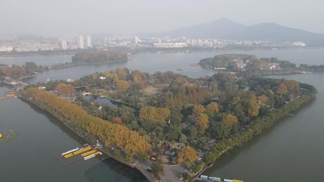 航拍南京玄武湖4A景区